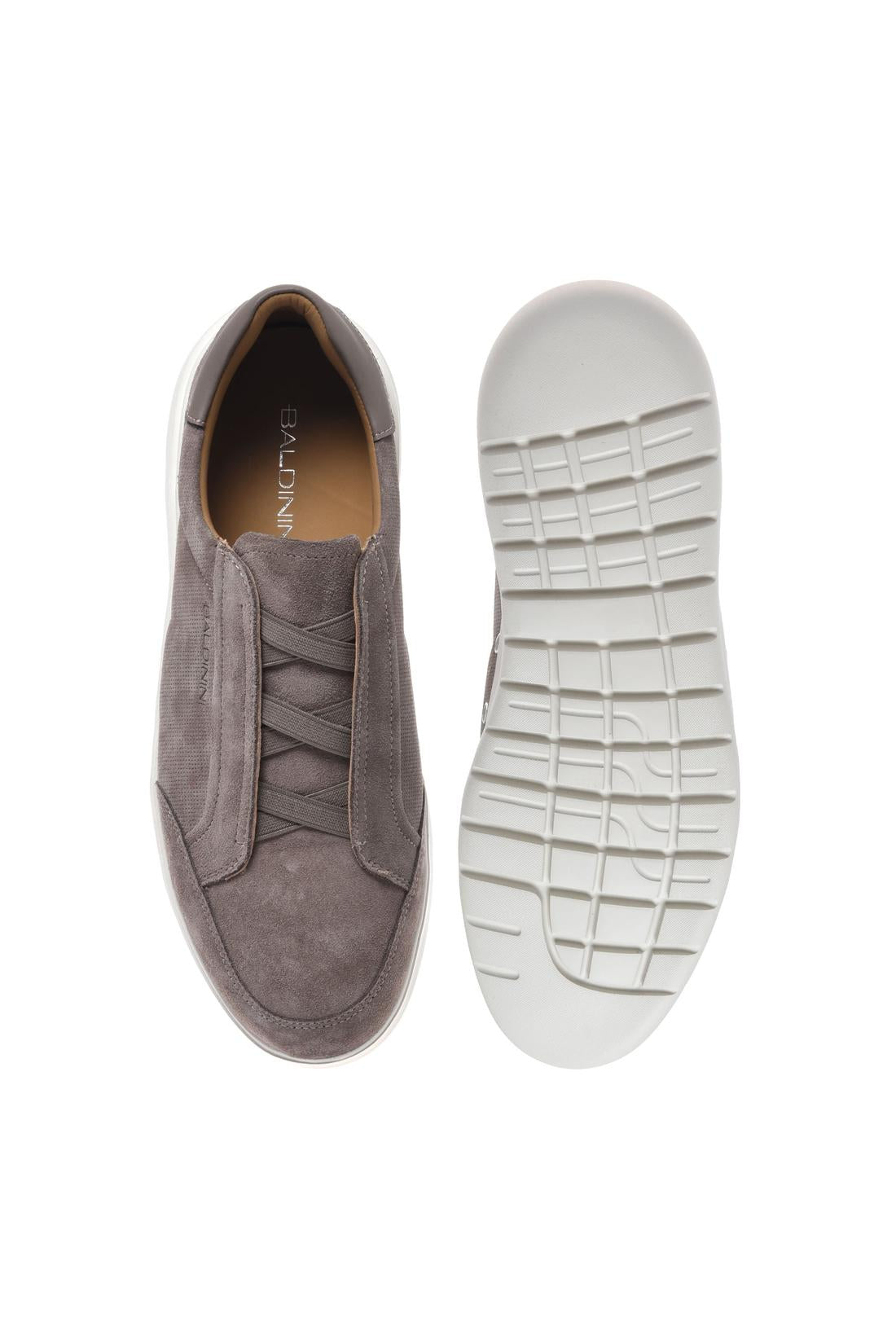 Taupe suede leather slip‑on-Baldinini-OUTLET-ARCHIVIST-ARCHIVE-SALE