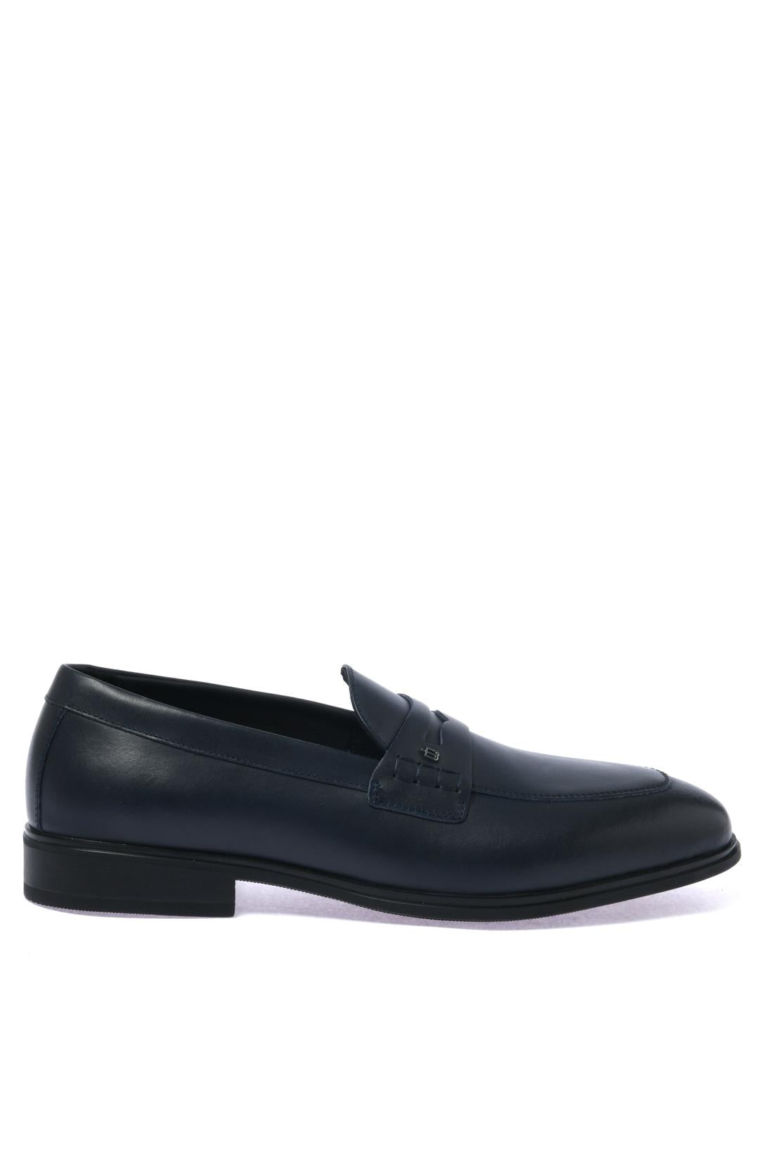 Loafer in blue leather