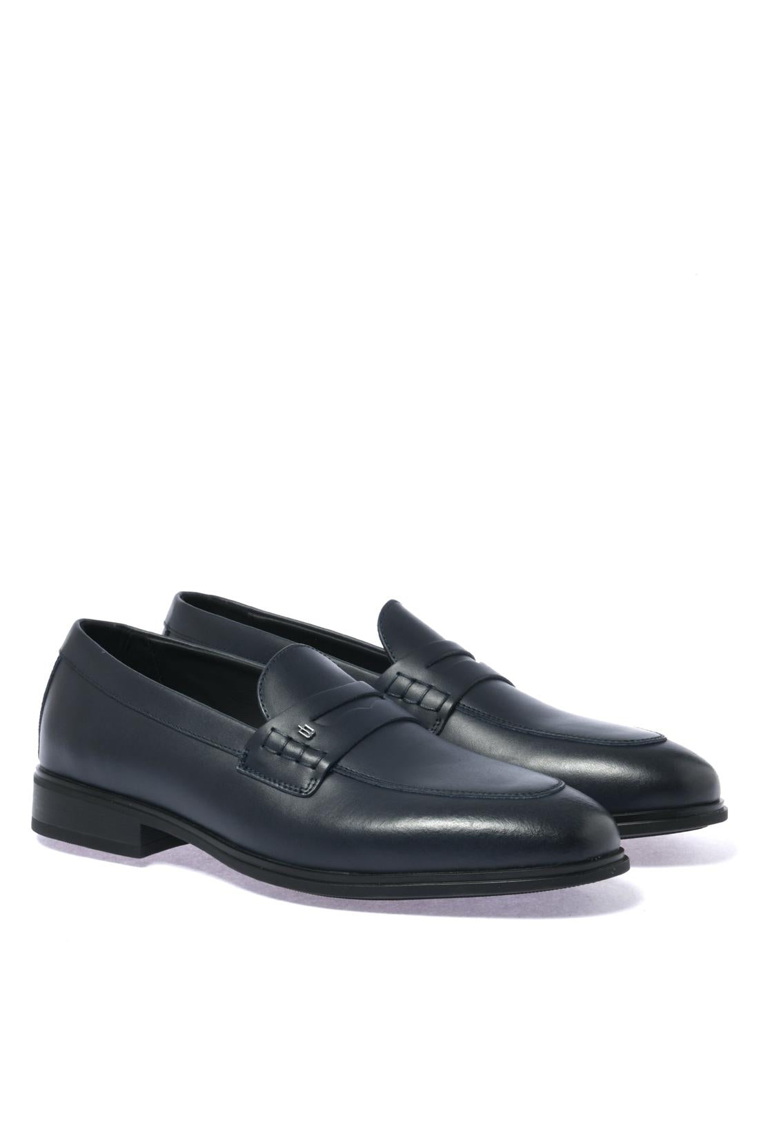 Loafer in blue leather