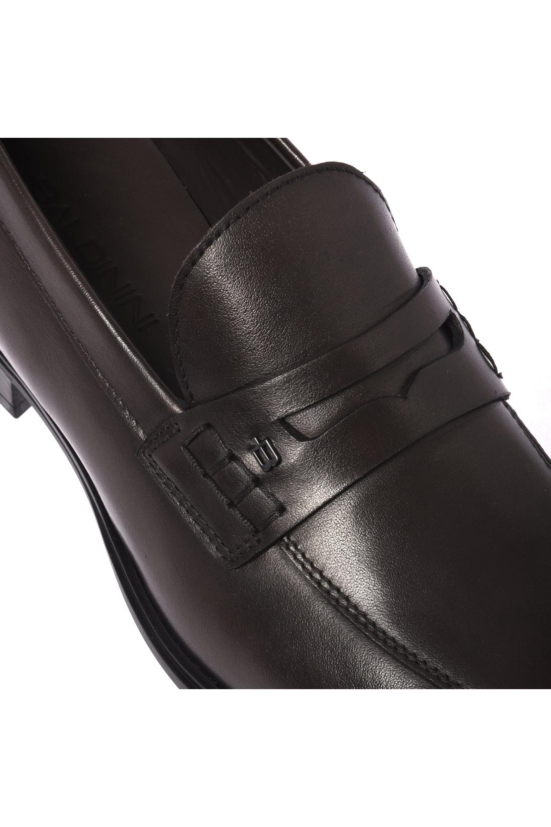 Dark brown leather loafer