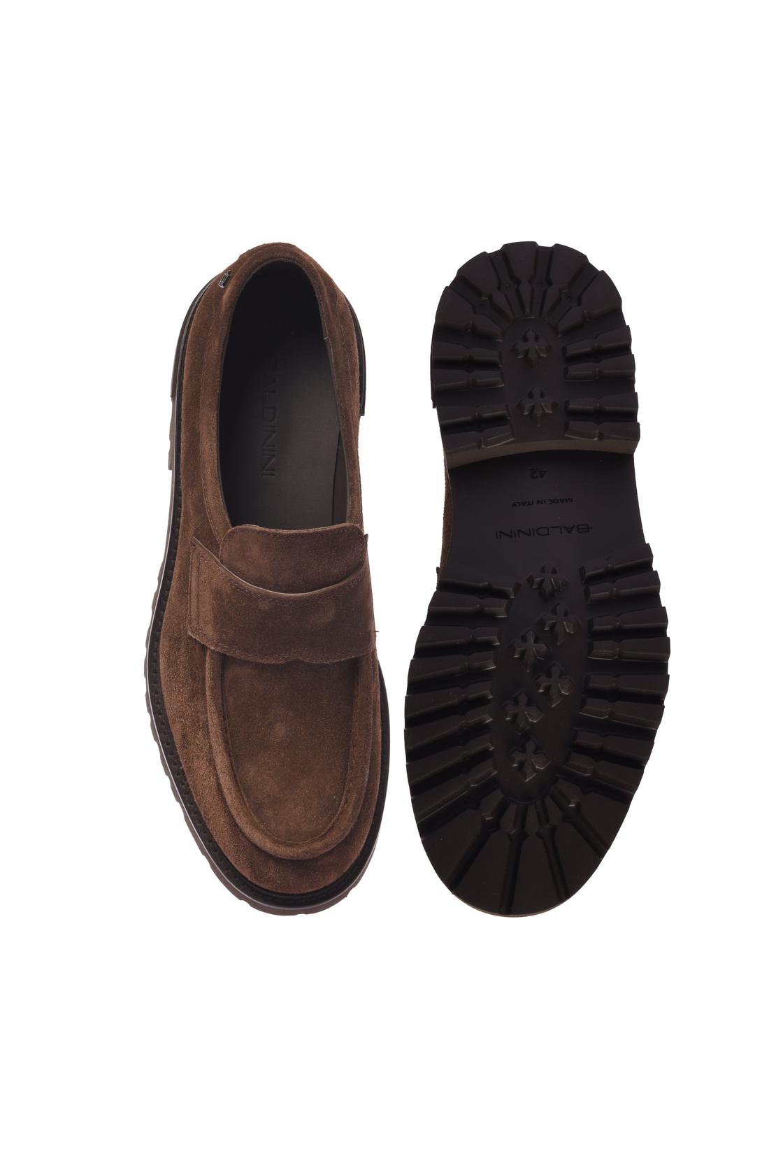 Dark brown suede loafer