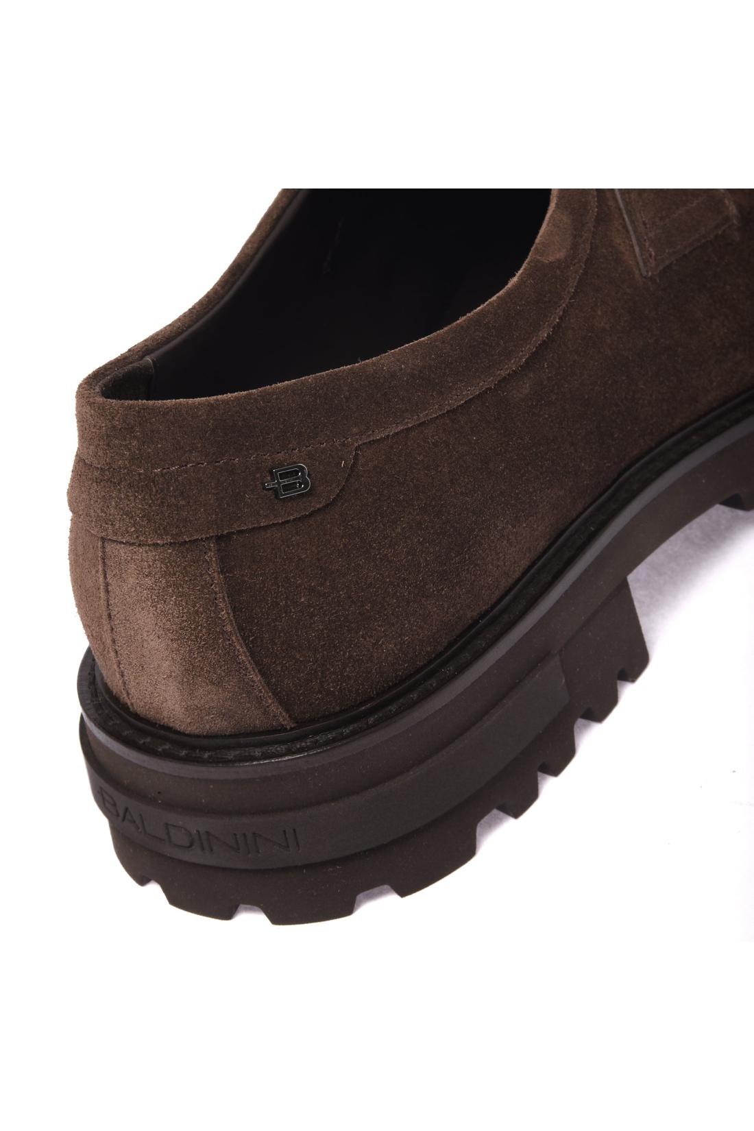 Dark brown suede loafer