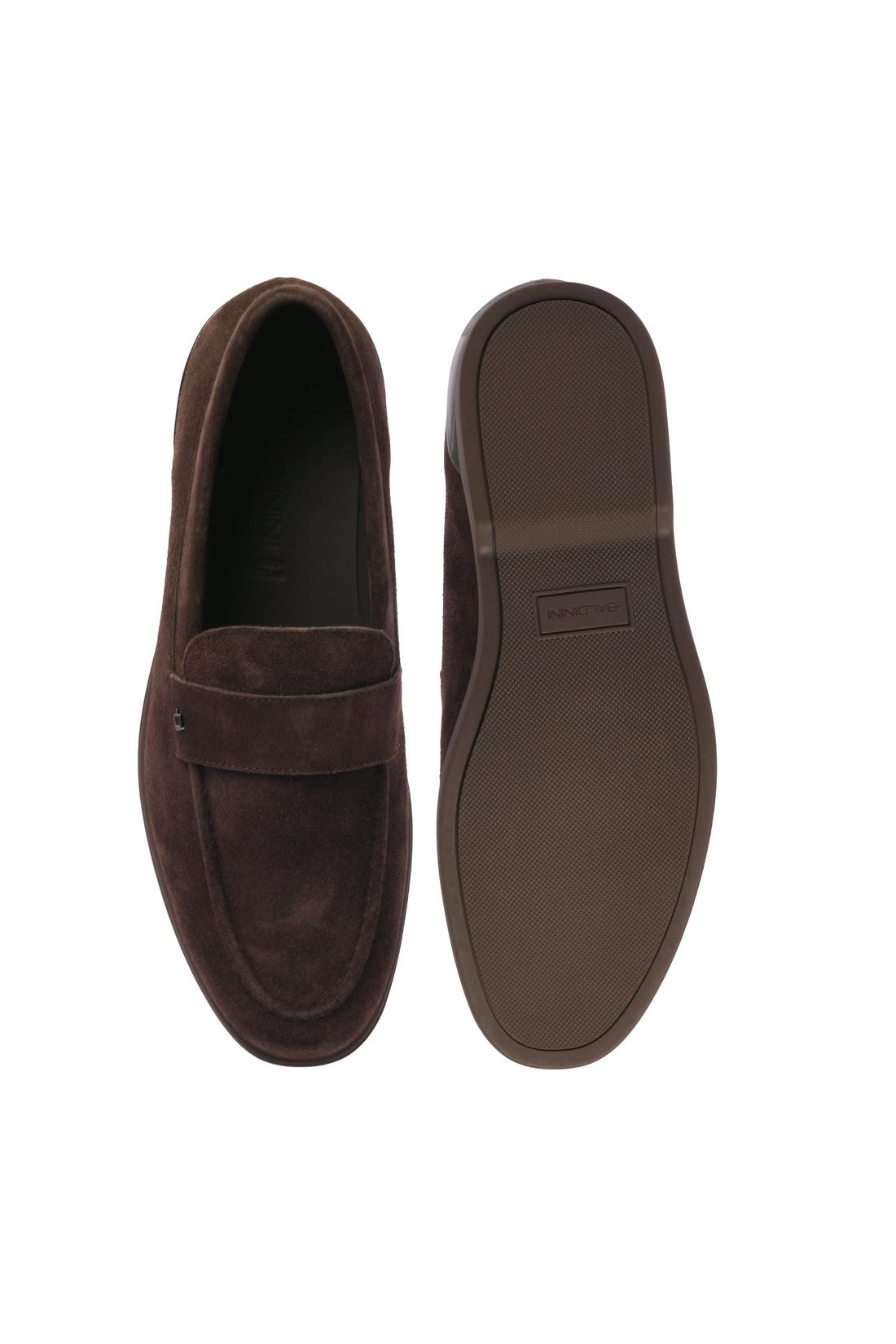 Dark brown suede loafer