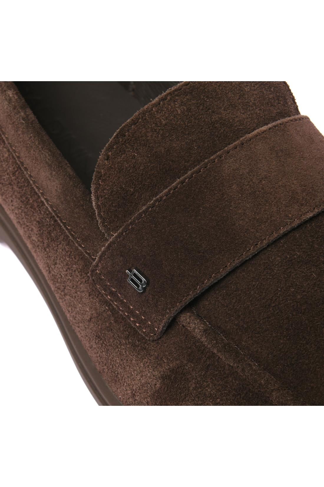 Dark brown suede loafer