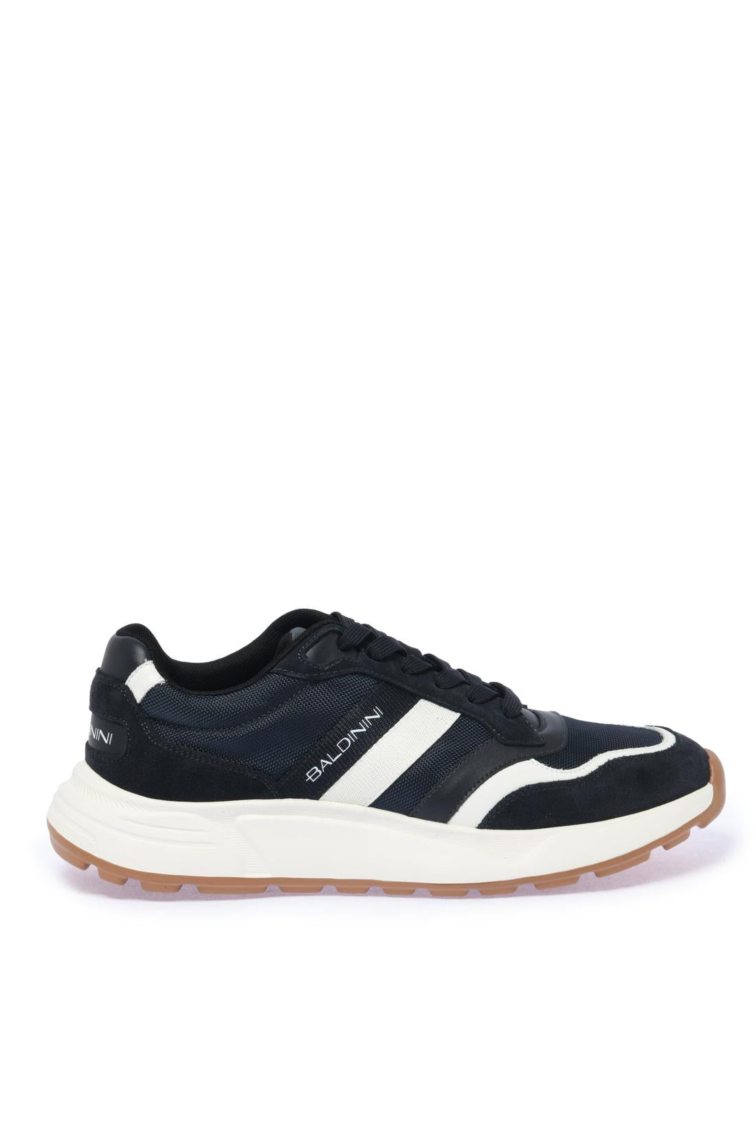 Sneaker in suede and fabric blue