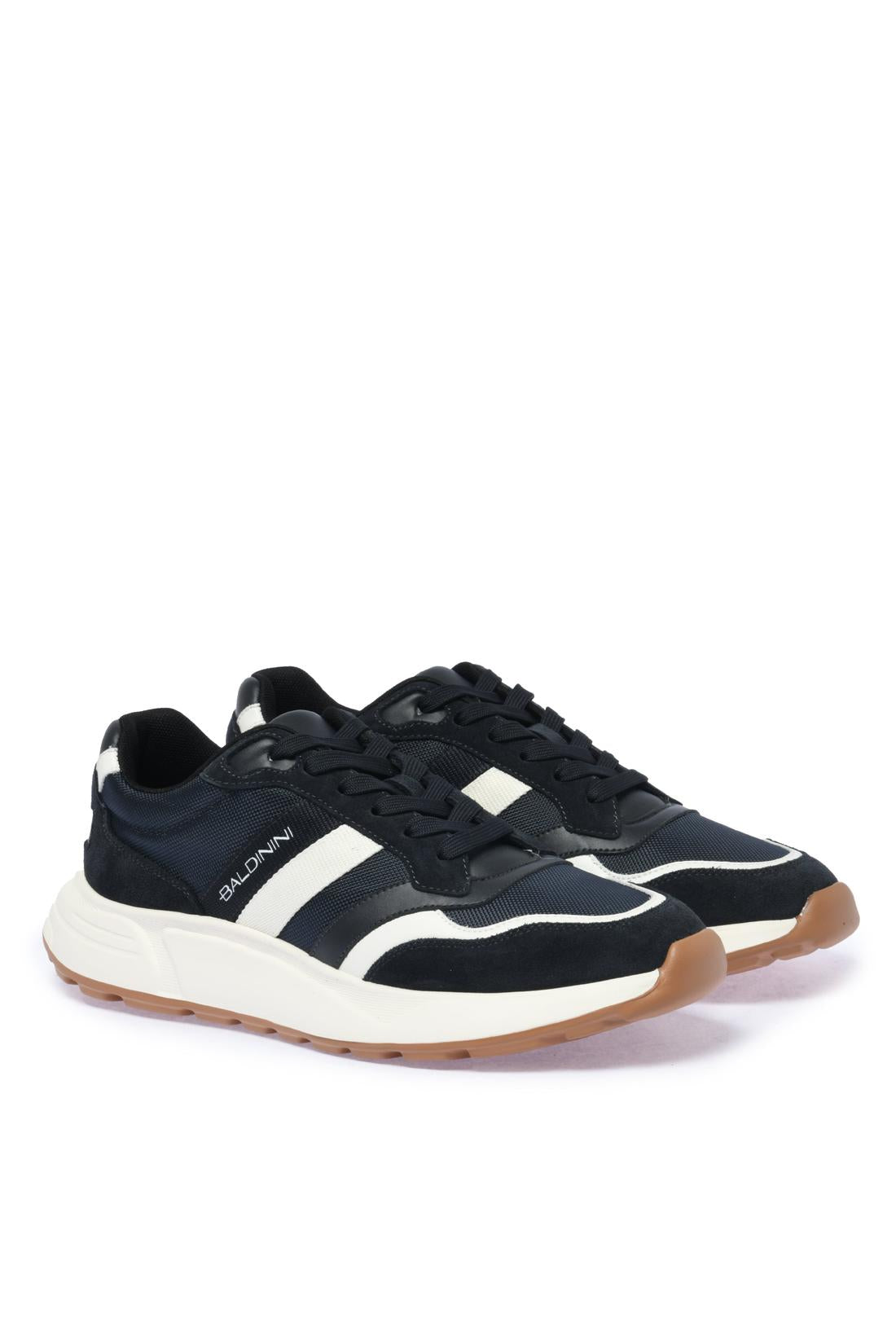 Sneaker in suede and fabric blue