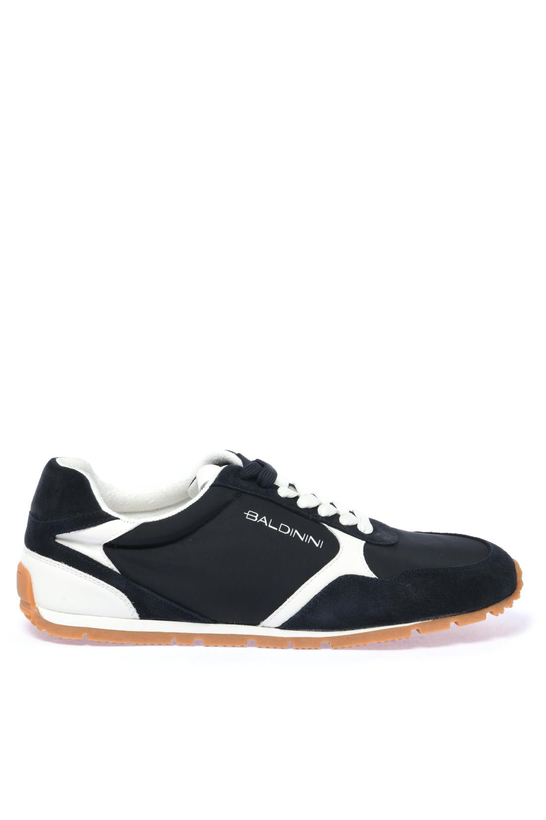 Sneaker in suede and fabric blue