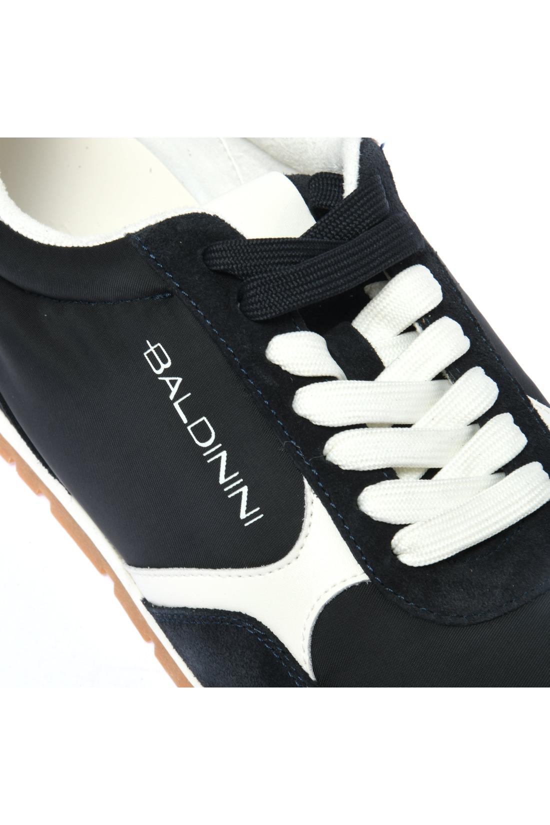 Sneaker in suede and fabric blue