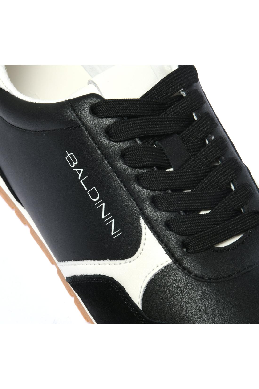 Sneaker in suede and leather black