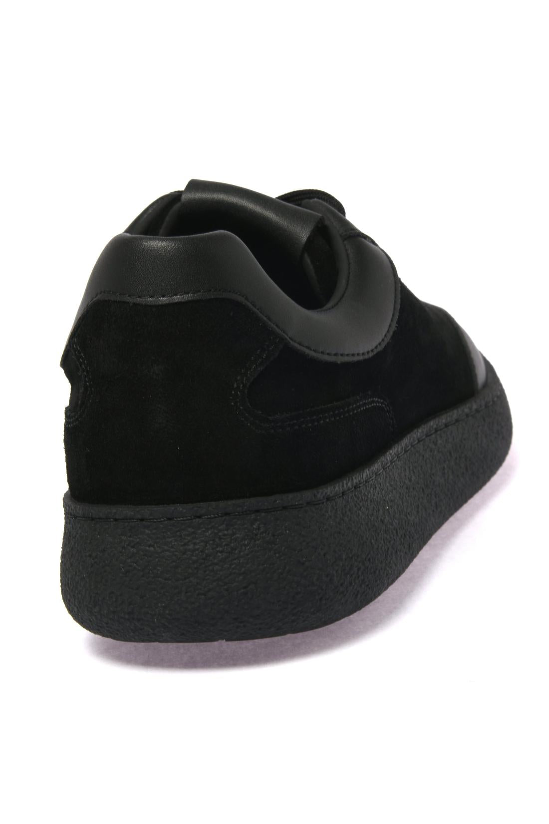 Suede leather sneaker black