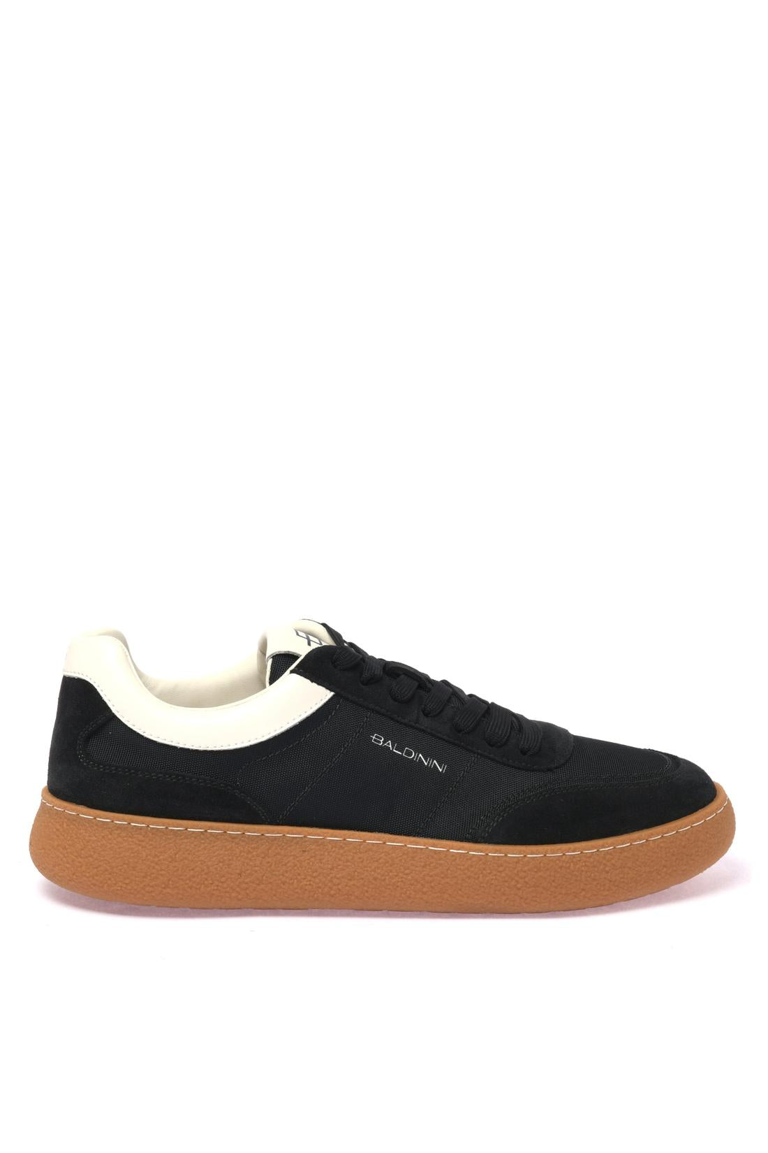 Sneaker in suede and fabric blue