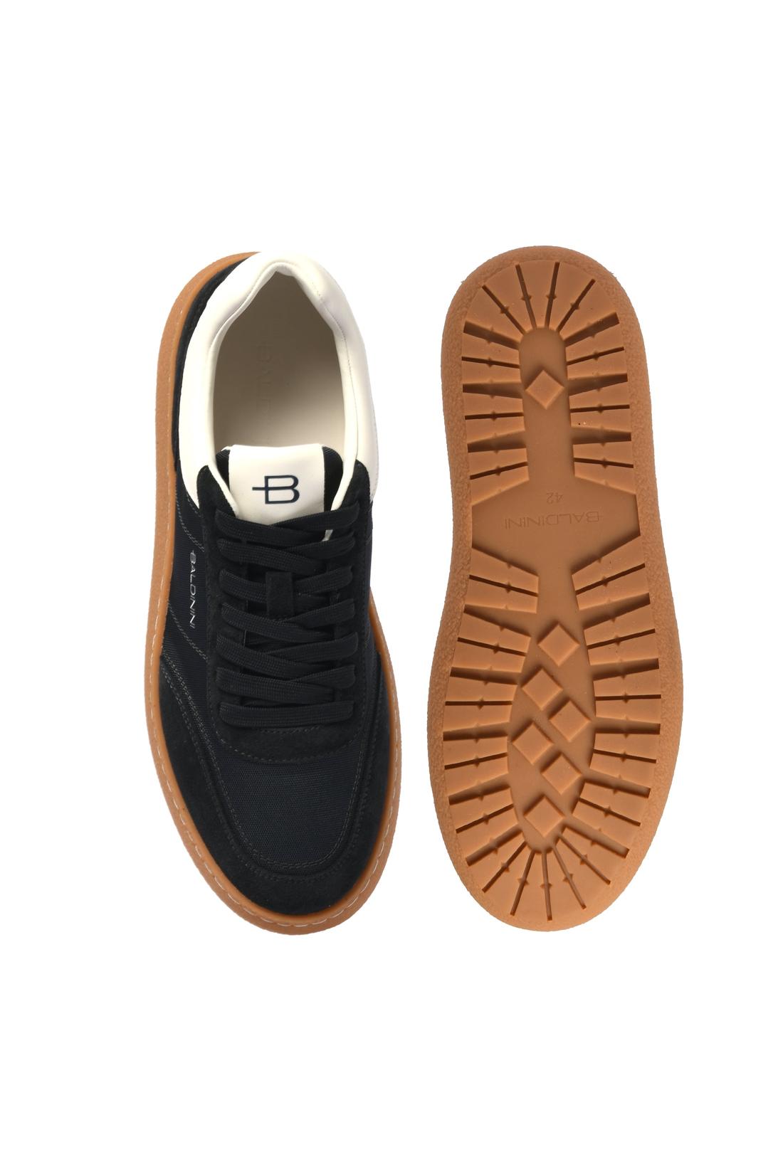 Sneaker in suede and fabric blue