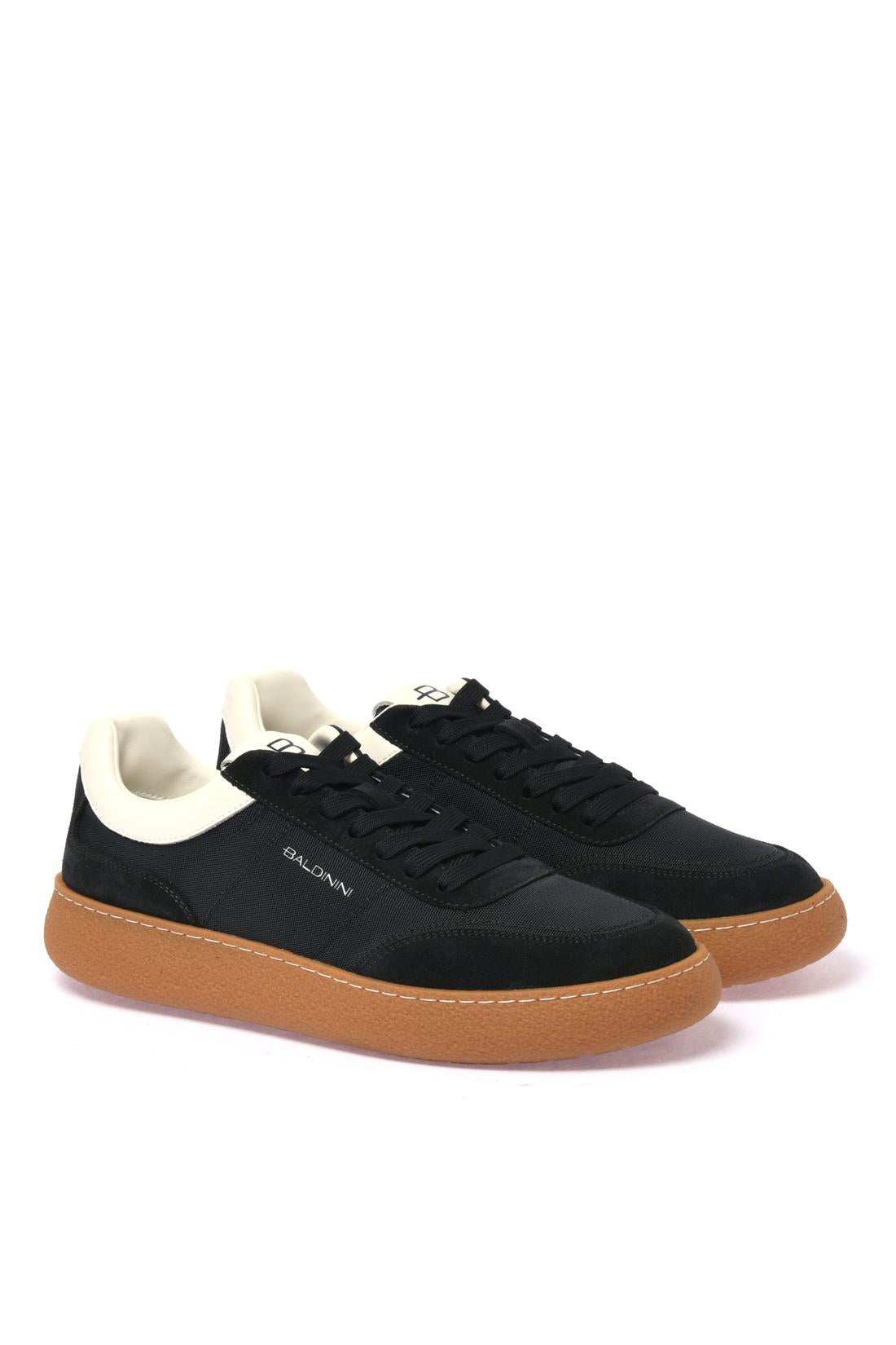 Sneaker in suede and fabric blue
