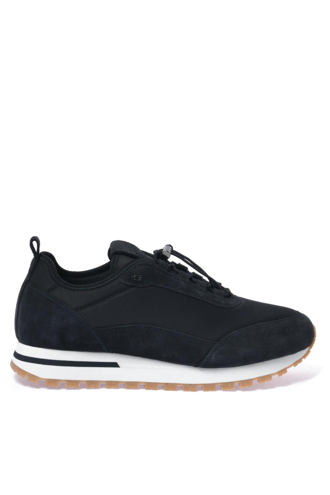 Sneaker in suede and fabric blue
