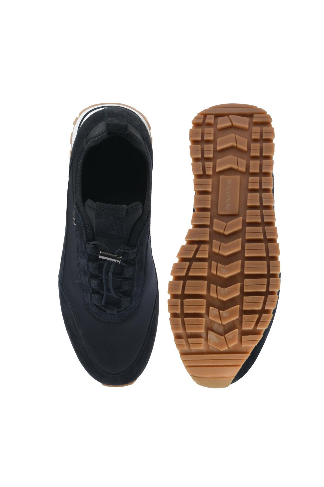 Sneaker in suede and fabric blue
