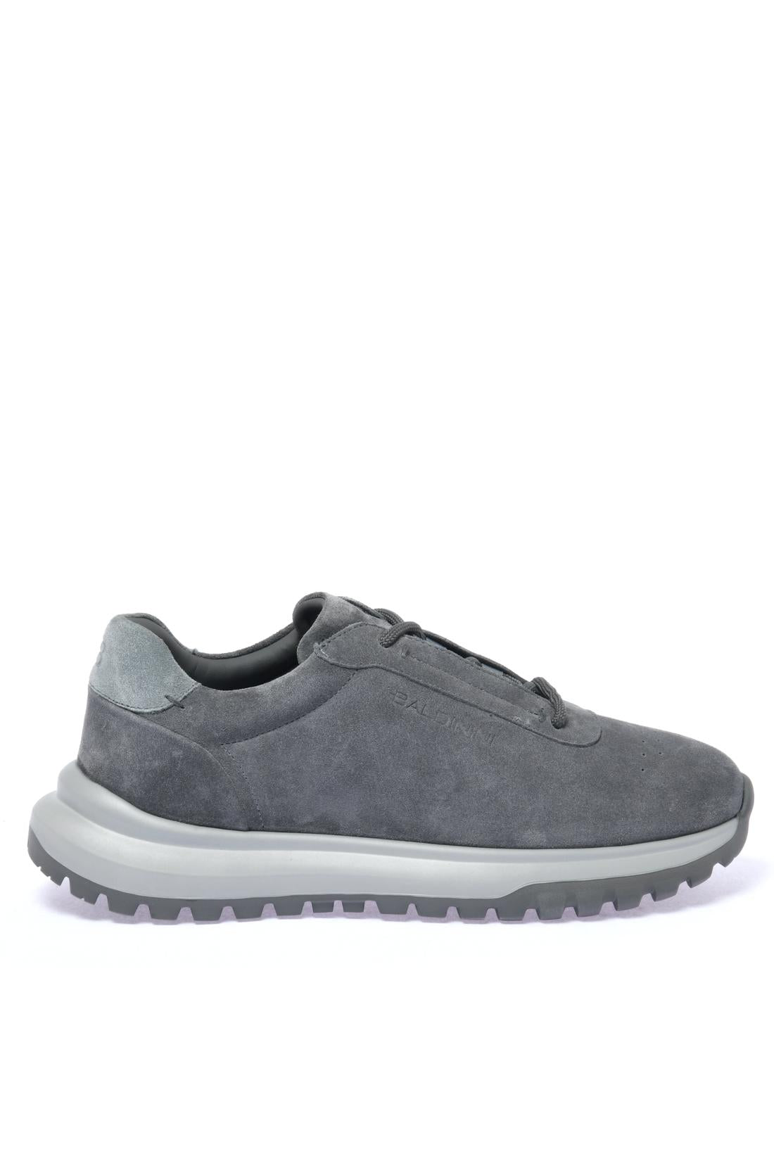Sneaker in grey suede