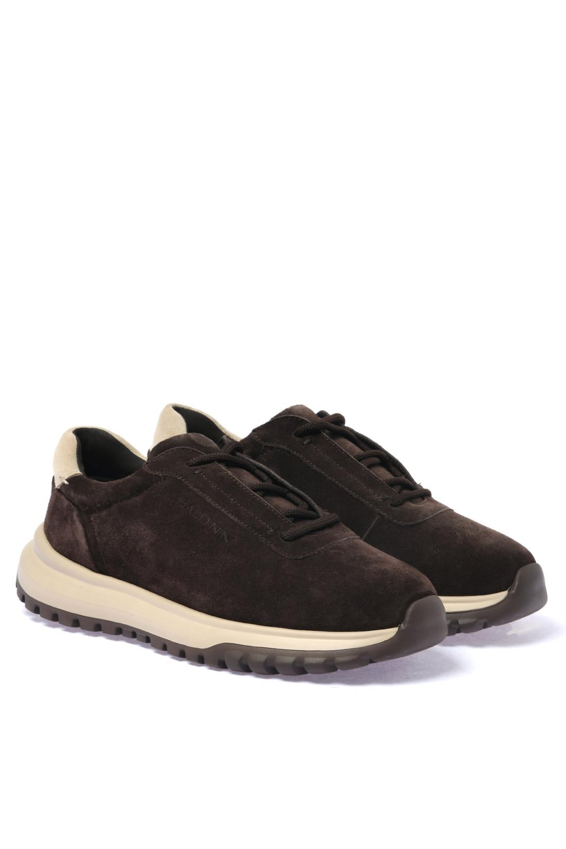 Dark brown suede sneaker