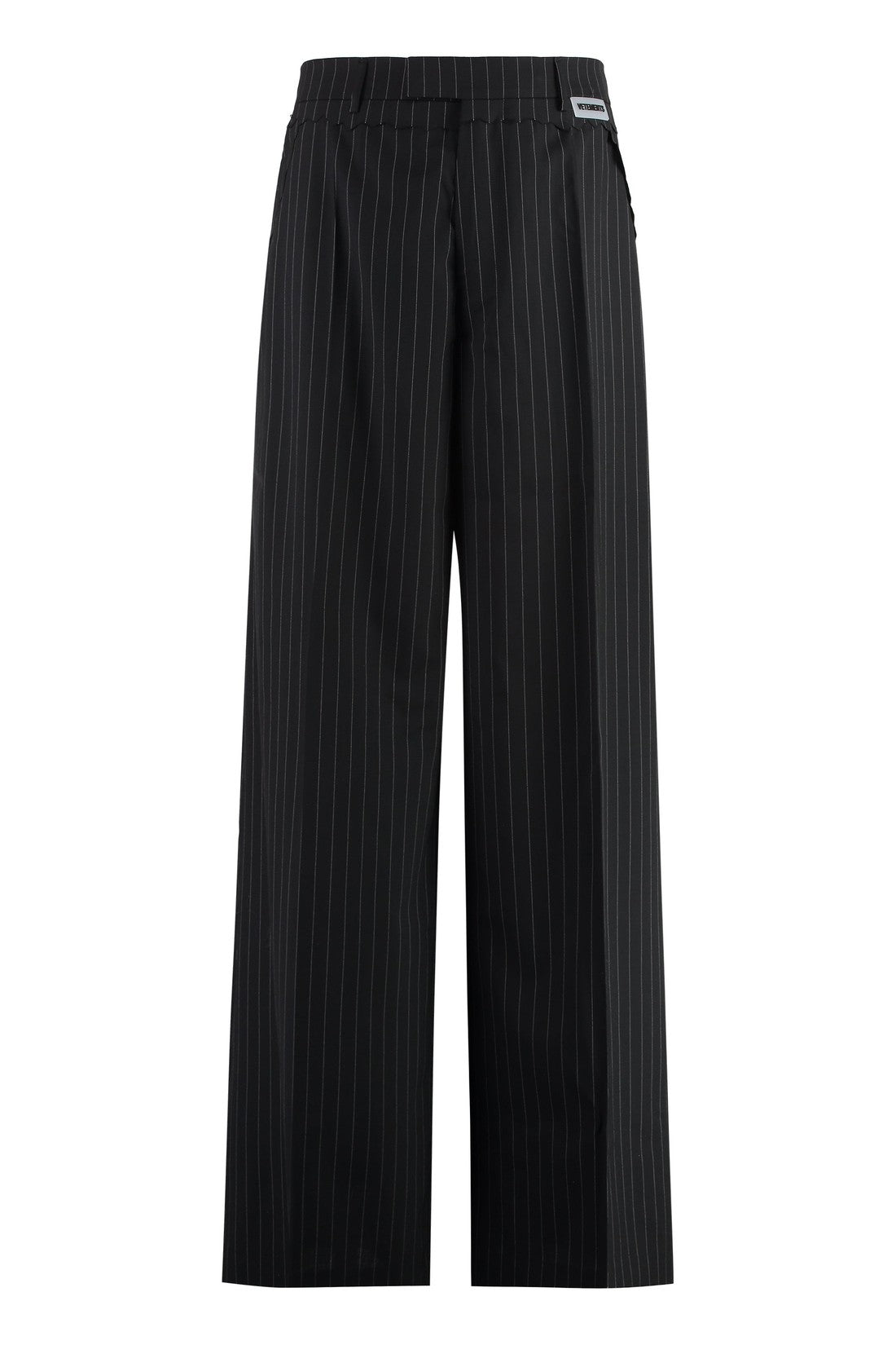 Pinstriped wool trousers