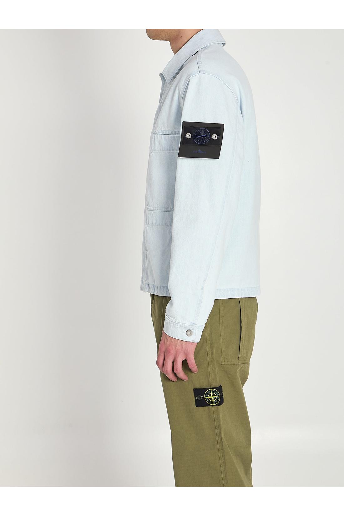 Stone Island-OUTLET-SALE-Ultra-bleached denim jacket-ARCHIVIST