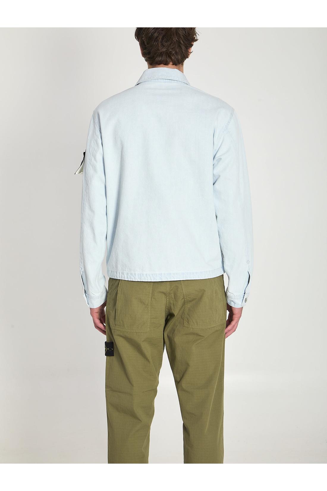 Stone Island-OUTLET-SALE-Ultra-bleached denim jacket-ARCHIVIST