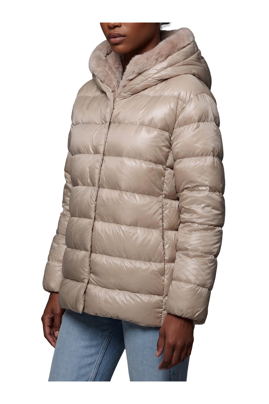 Herno-OUTLET-SALE-Ultralight down jacket with faux fur-ARCHIVIST