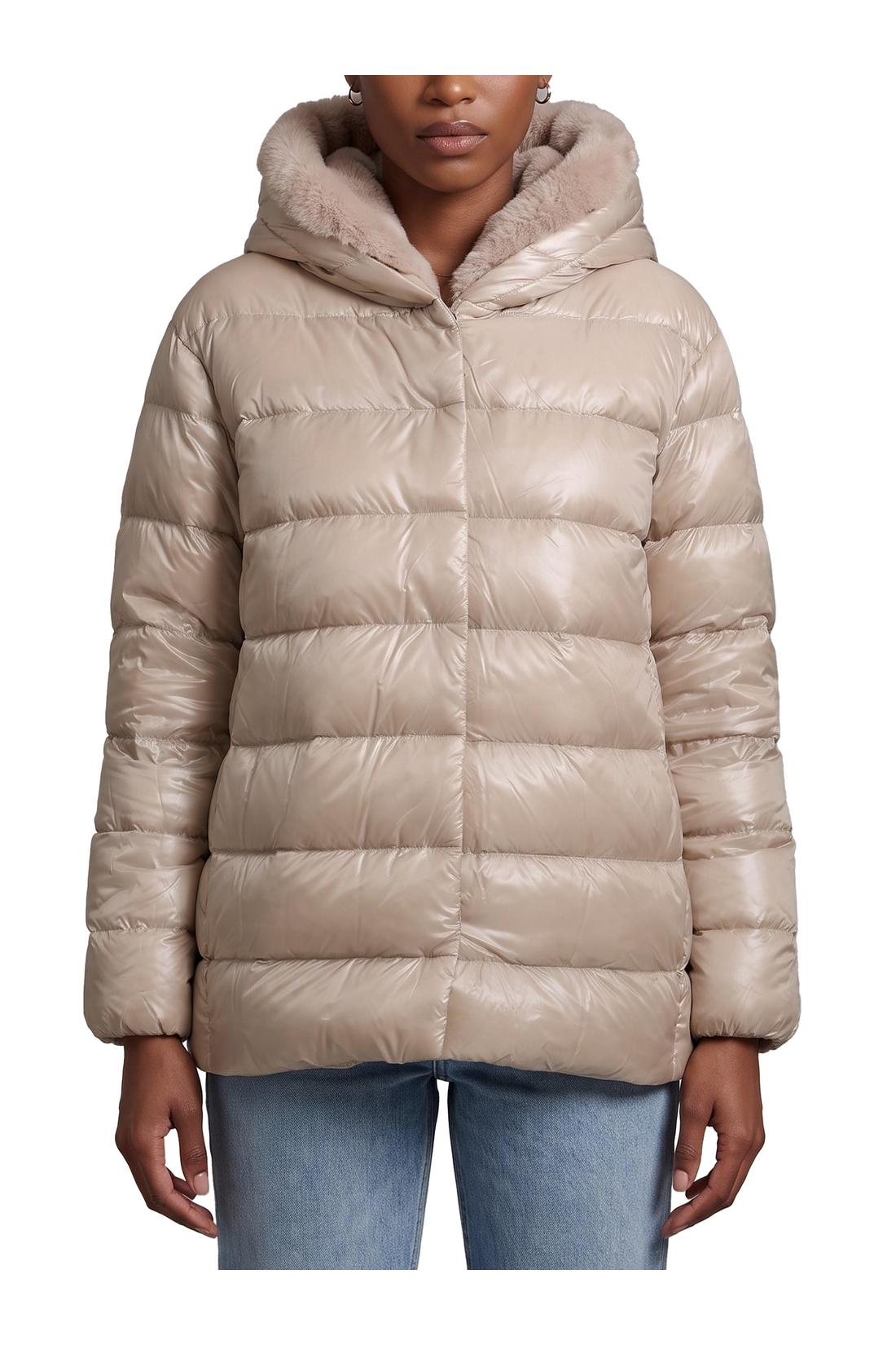 Herno-OUTLET-SALE-Ultralight down jacket with faux fur-ARCHIVIST