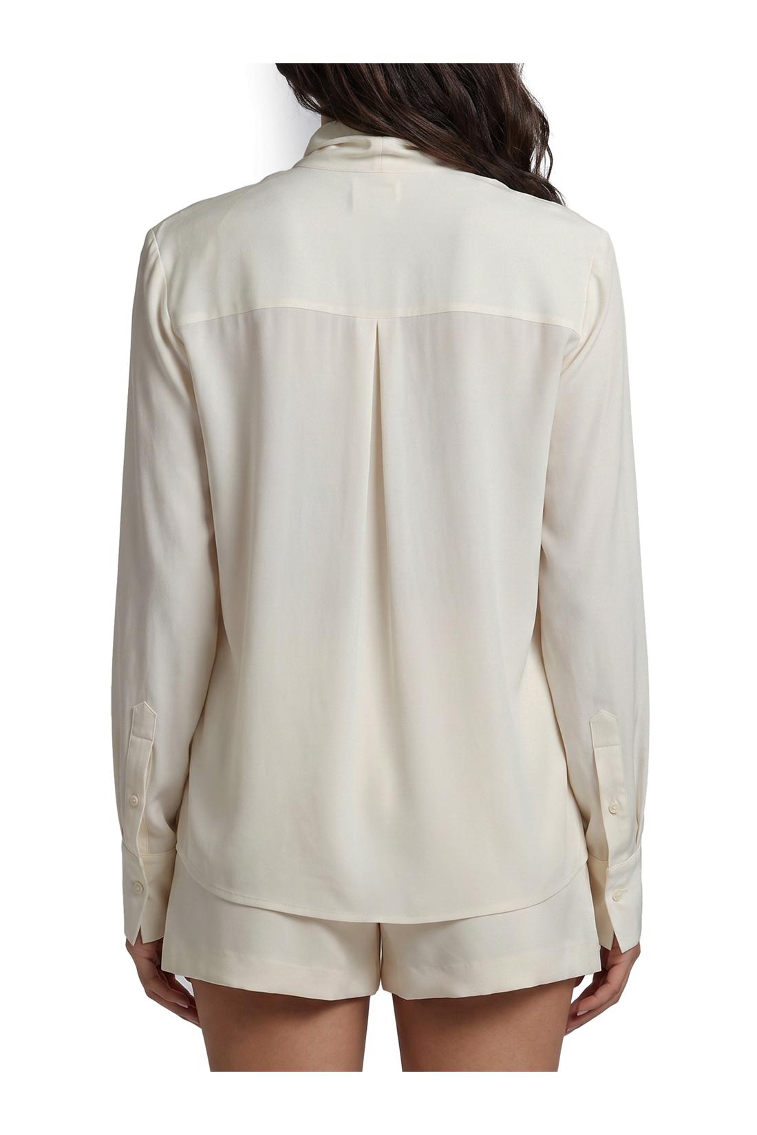 Federica Tosi-OUTLET-SALE-V-neck shirt with scarf-ARCHIVIST