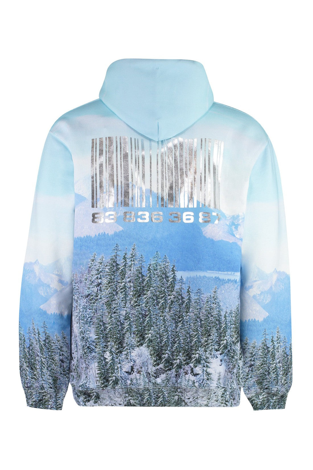 Neuschwanstein Winter printed cotton hoodie