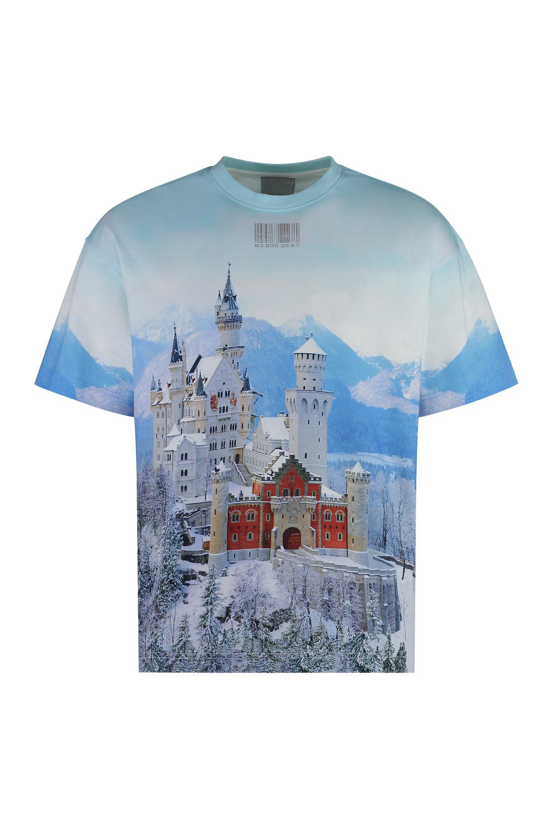 Neuschwanstein Winter printed cotton t-shirt