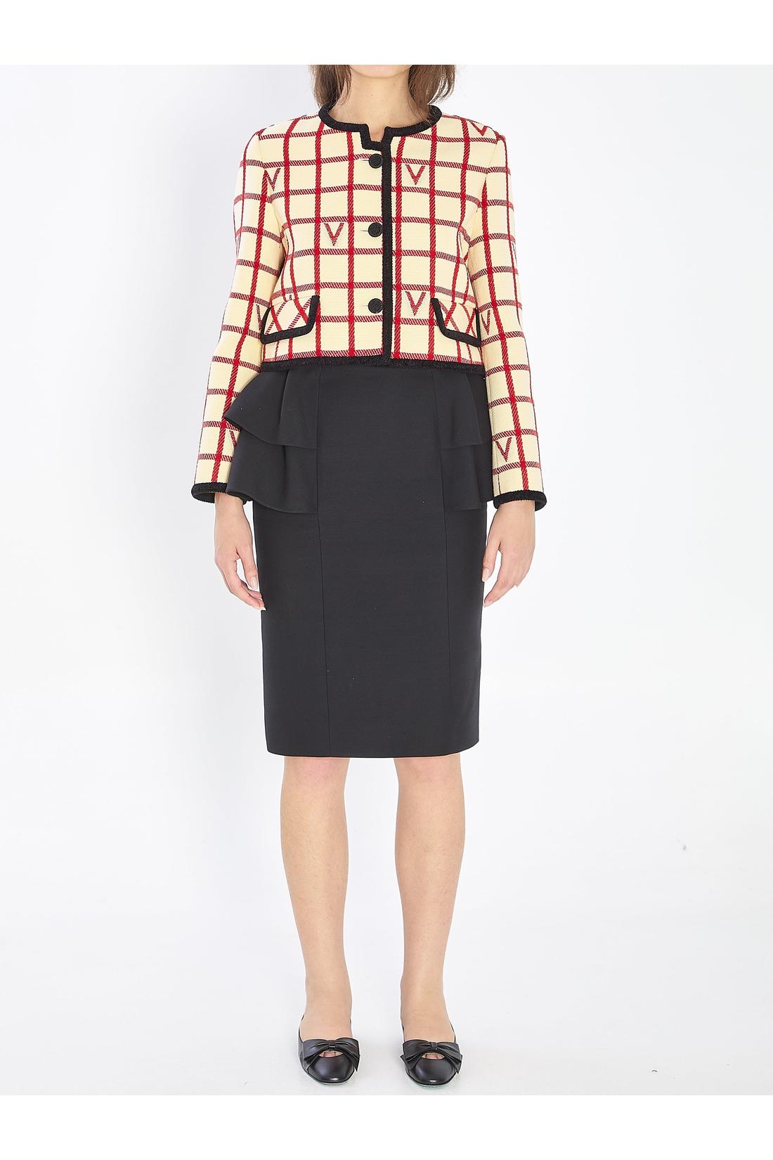 Valentino Garavani-OUTLET-SALE-VLogo Check jacket-ARCHIVIST