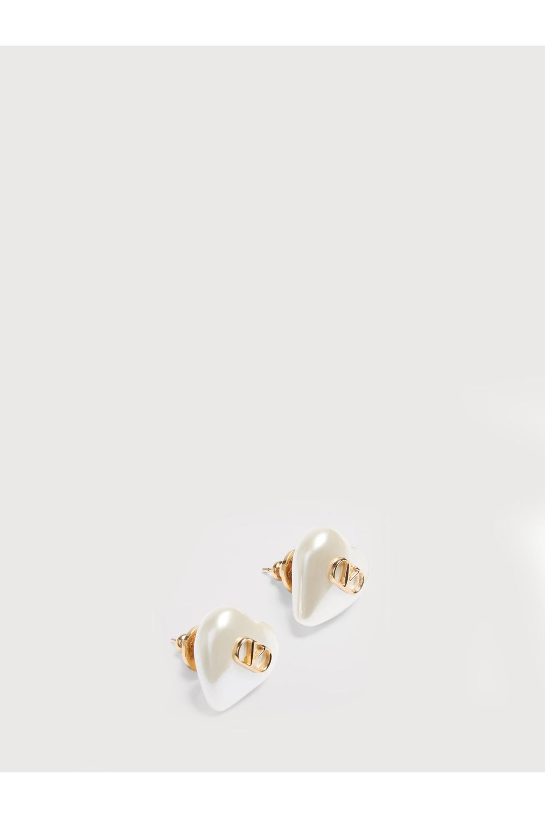 Valentino Garavani-OUTLET-SALE-VLogo Signature metal and pearl earrings-ARCHIVIST