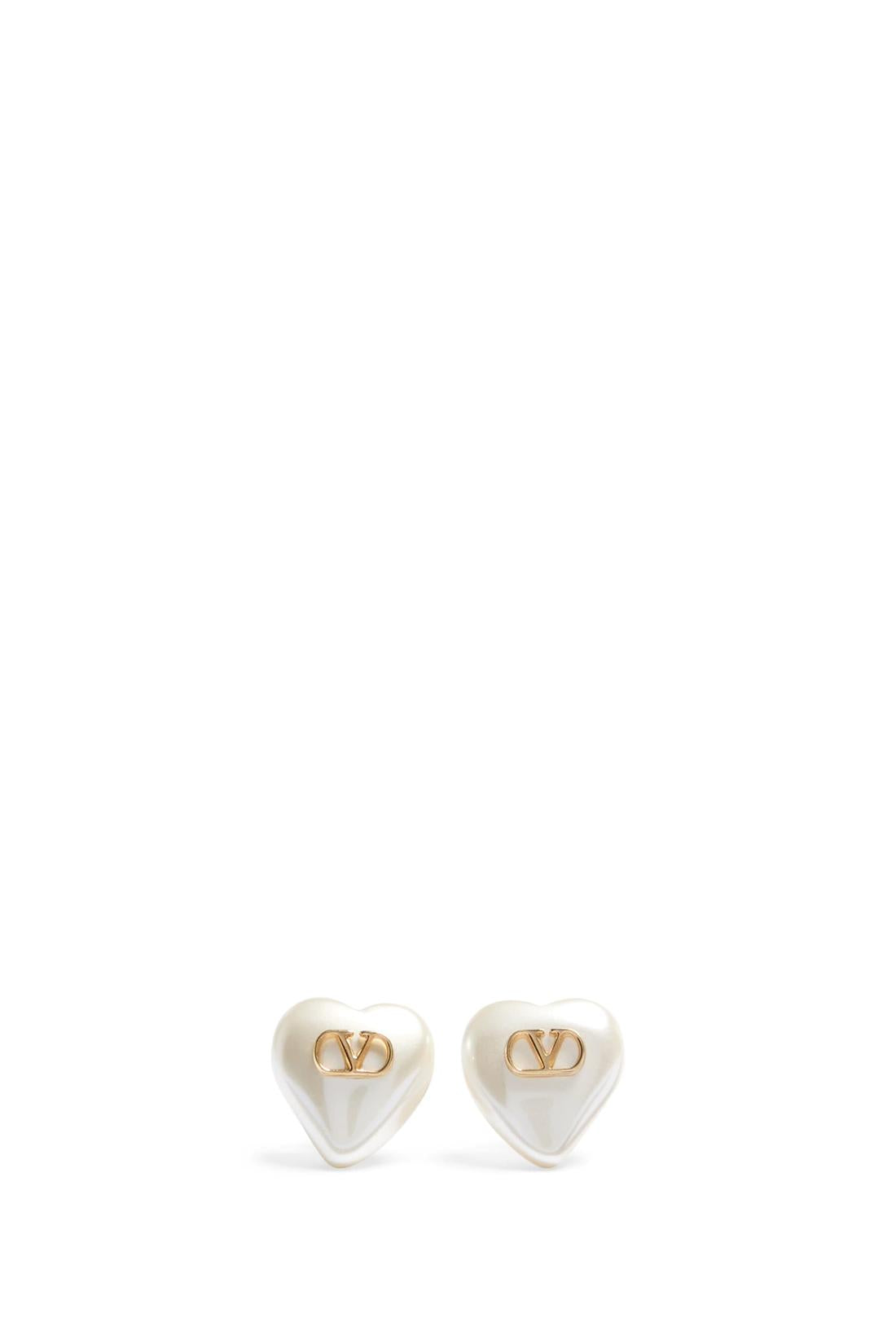 Valentino Garavani-OUTLET-SALE-VLogo Signature metal and pearl earrings-ARCHIVIST