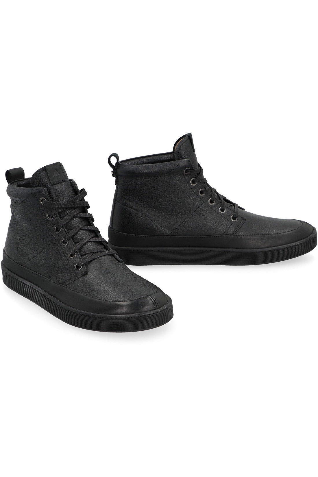 Leather high-top sneakers