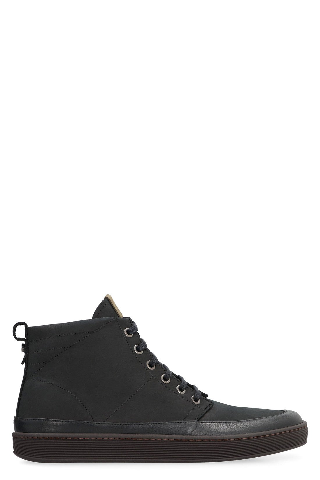 Leather high-top sneakers