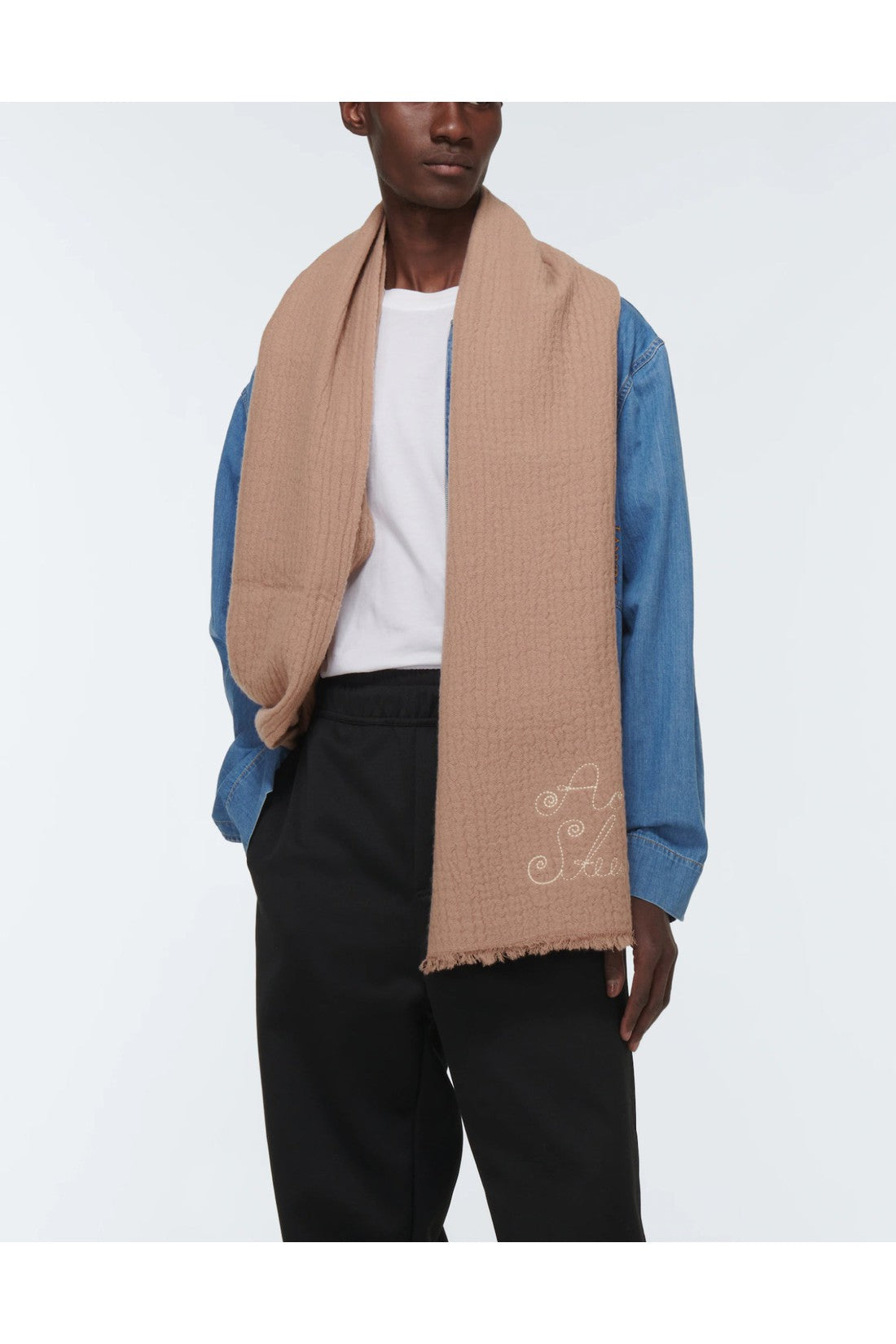 Acne Studios-OUTLET-SALE-Vakota Crinkle Wool Scarf-ARCHIVIST