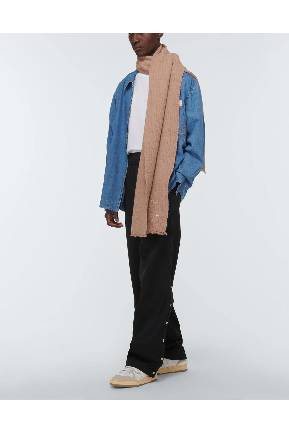 Acne Studios-OUTLET-SALE-Vakota Crinkle Wool Scarf-ARCHIVIST