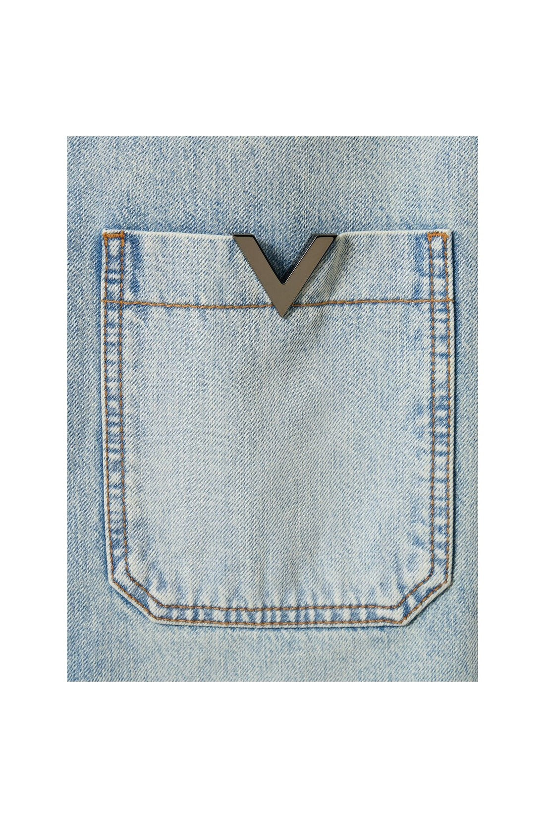 VALENTINO-OUTLET-SALE-Valentino Garavani Cotton Denim Shirt-ARCHIVIST