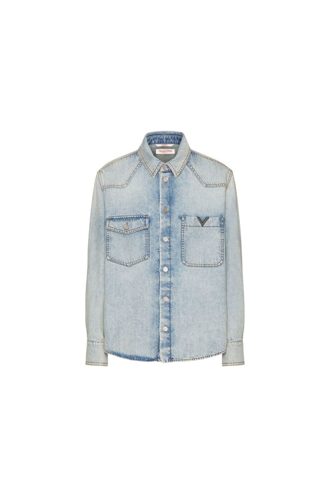 VALENTINO-OUTLET-SALE-Valentino Garavani Cotton Denim Shirt-ARCHIVIST