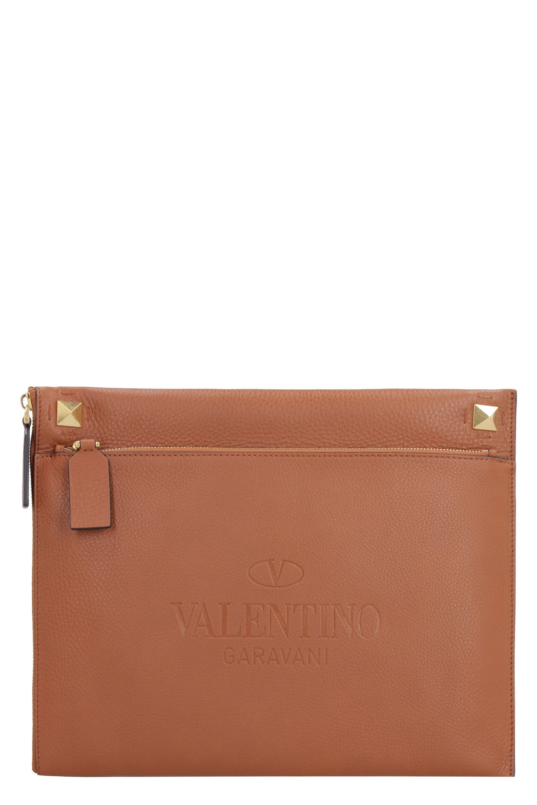 Valentino-OUTLET-SALE-Valentino Garavani - Identity leather flat pouch-ARCHIVIST