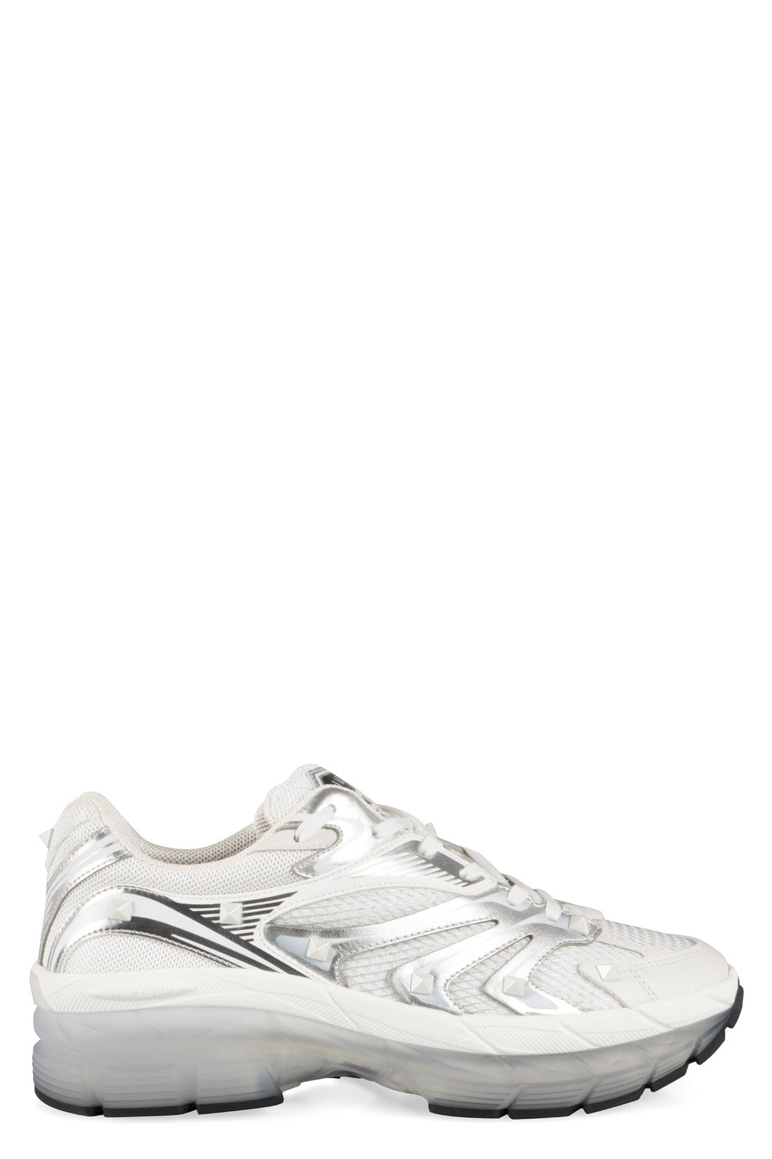 Valentino-OUTLET-SALE-Valentino Garavani - MS-2960 leather and fabric low-top sneakers-ARCHIVIST