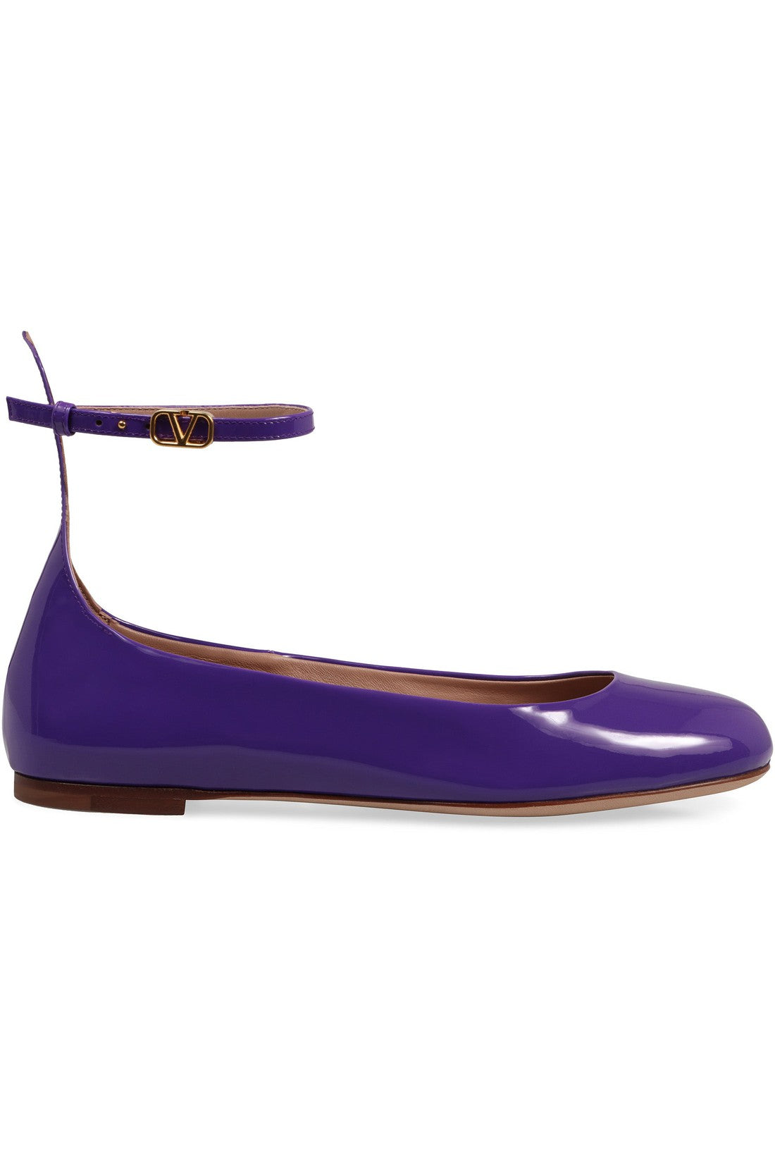 Valentino-OUTLET-SALE-Valentino Garavani - Tan-Go leather ballet flats-ARCHIVIST