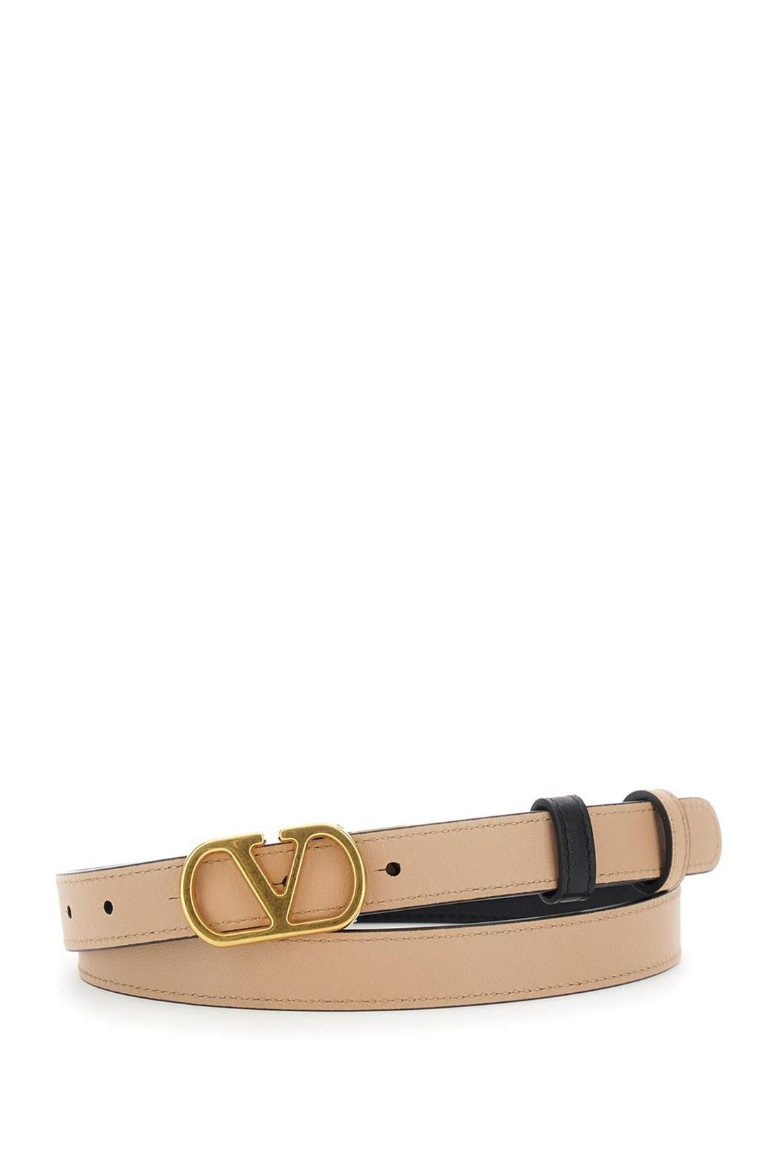 Valentino Garavani-OUTLET-SALE-Valentino Garavani VLogo Signature reversible leather belt-ARCHIVIST