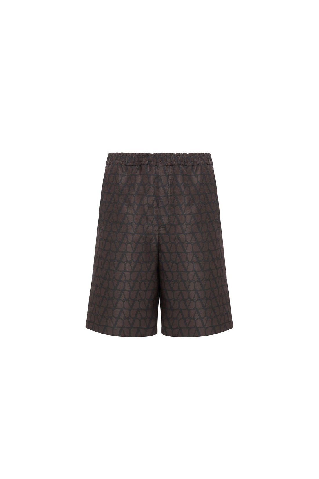 VALENTINO-OUTLET-SALE-Valentino Logo Silk Shorts-ARCHIVIST