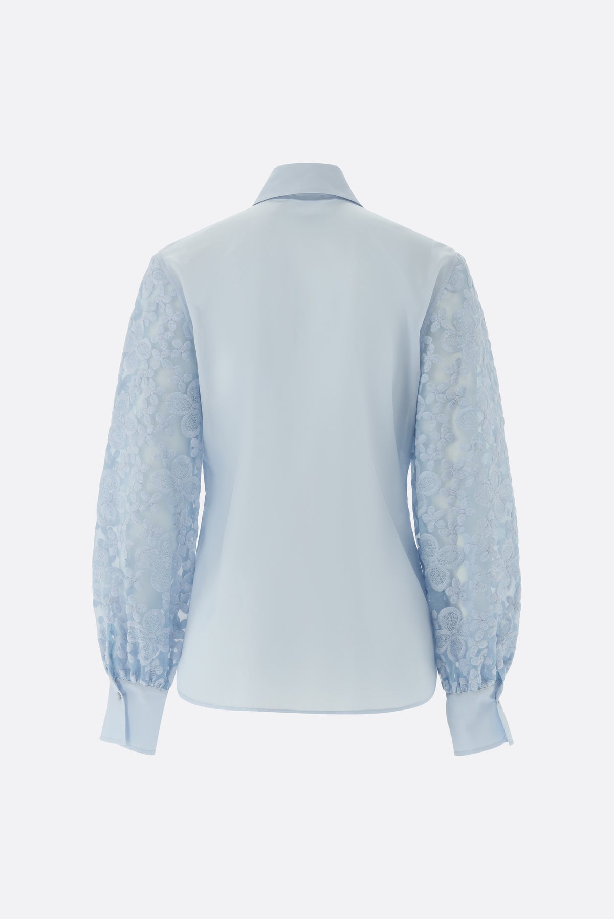 Hemdbluse | mit Bestickten Organza Ärmeln-Van Laack-Sale