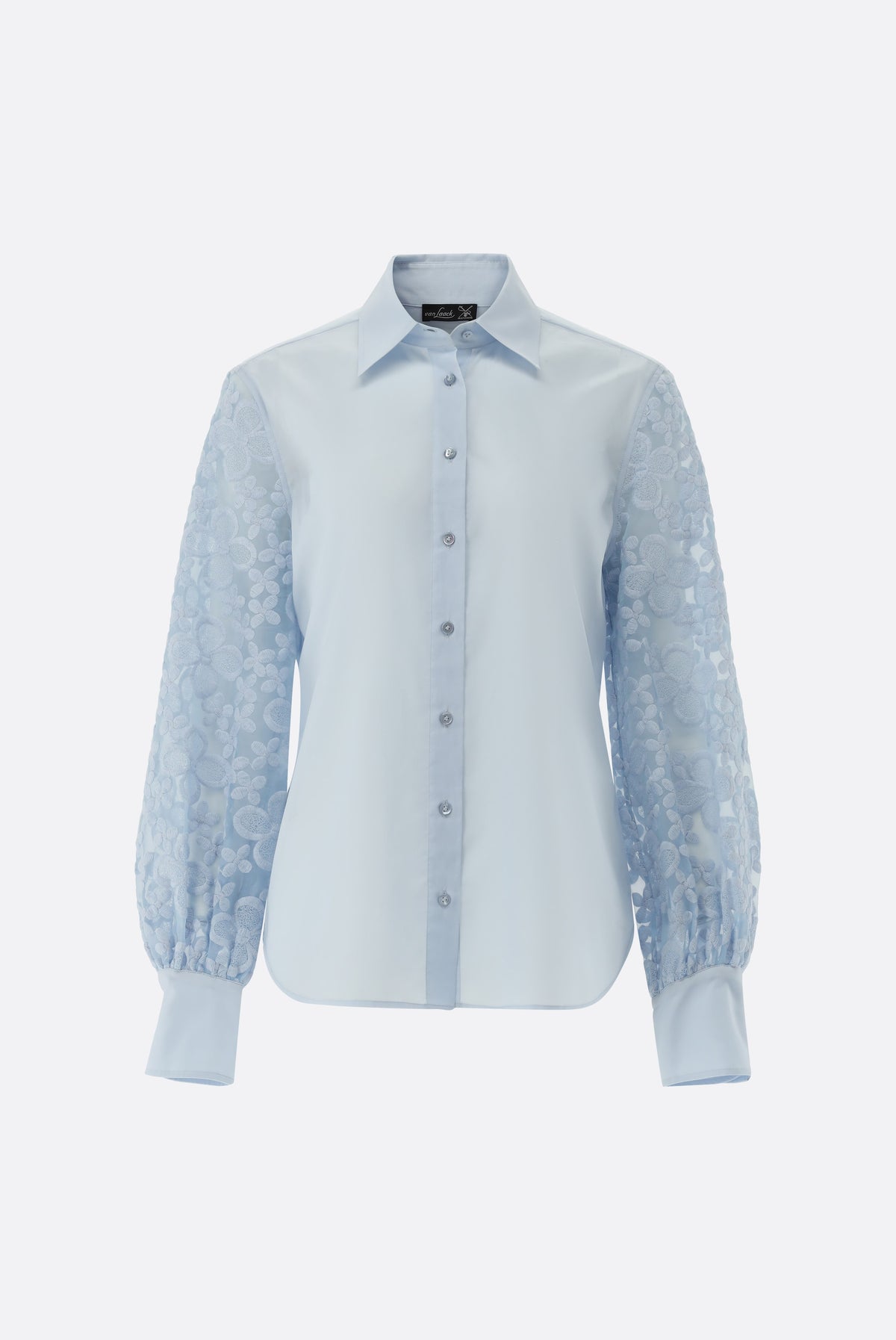 Hemdbluse | mit Bestickten Organza Ärmeln-Van Laack-Sale