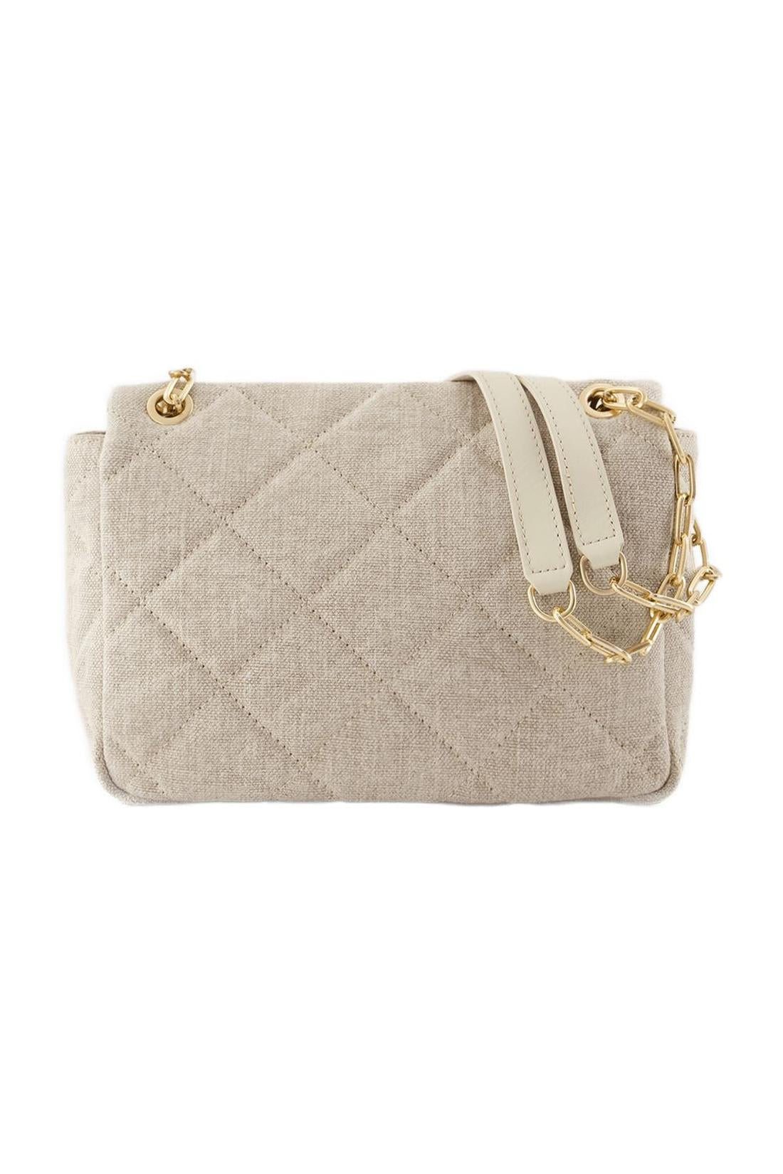 Grand Moon Handtasche - Vanessa Bruno - Leinen - Beige-Taschen-Vanessa Bruno-ARCHIVIST