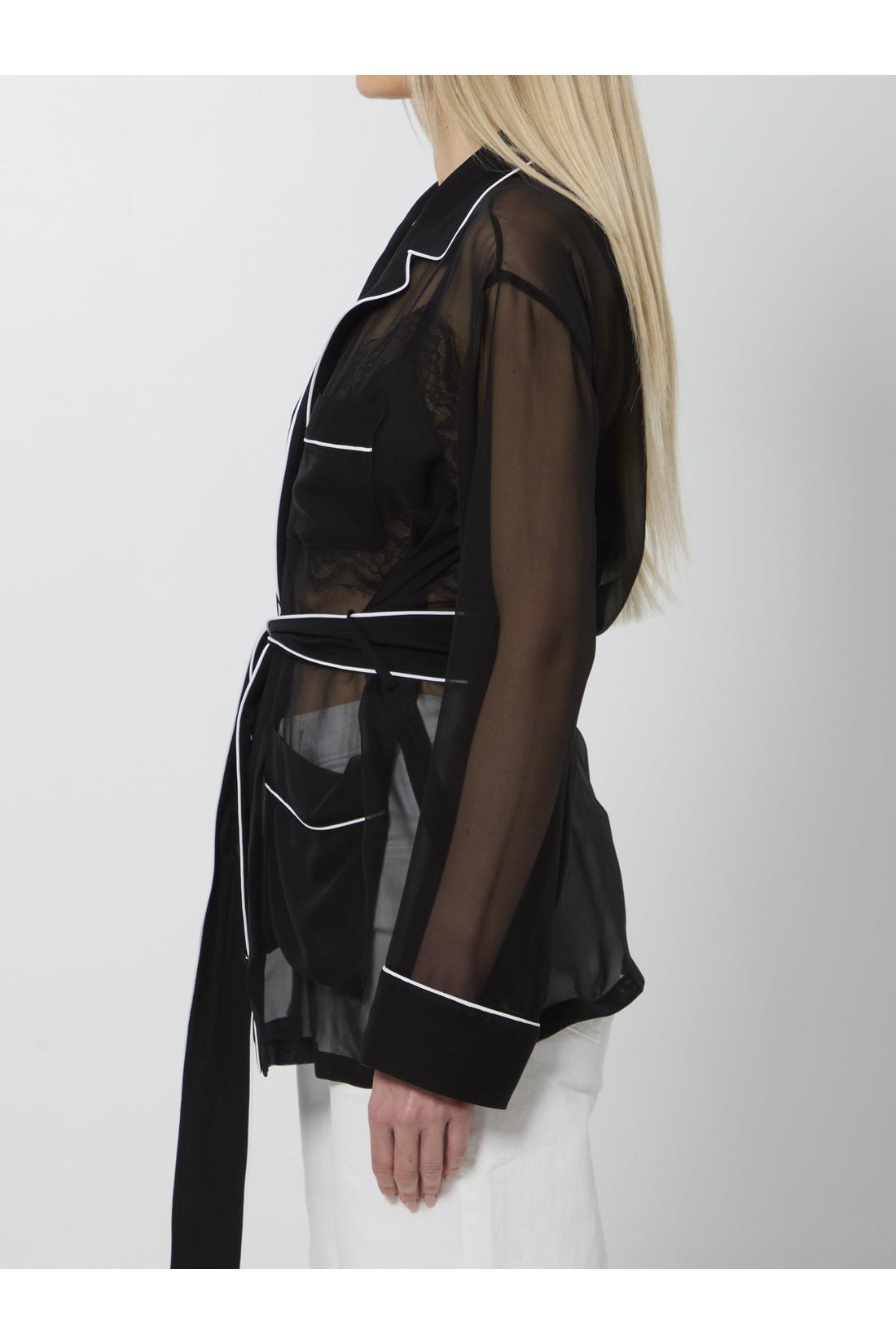 Dolce & Gabbana-OUTLET-SALE-Vanity chiffon shirt-ARCHIVIST