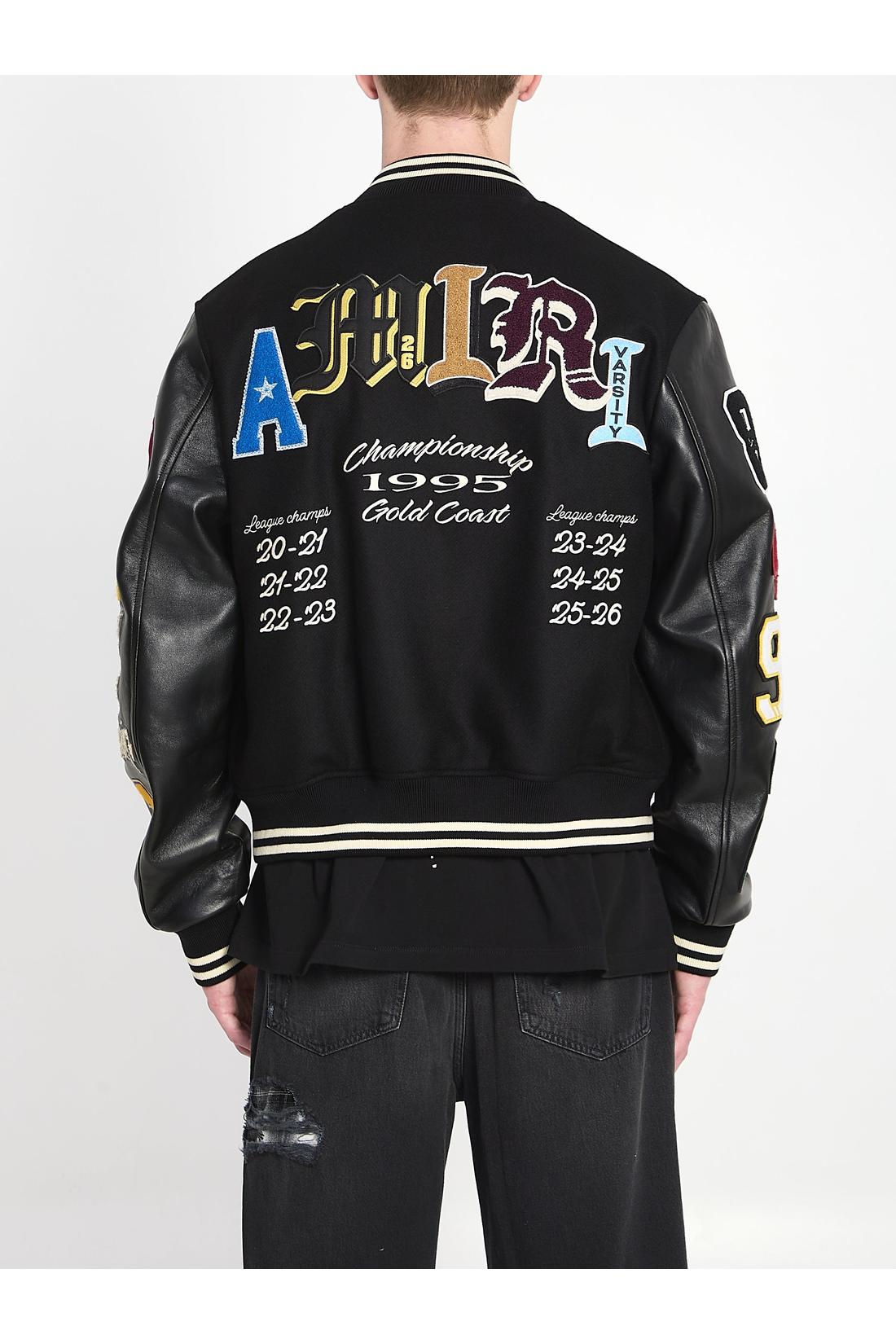 Amiri-OUTLET-SALE-Varsity patch bomber jacket-ARCHIVIST
