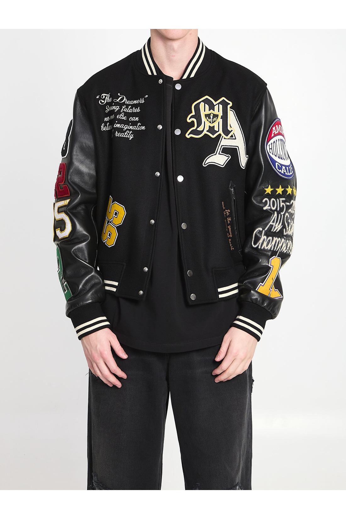 Amiri-OUTLET-SALE-Varsity patch bomber jacket-ARCHIVIST