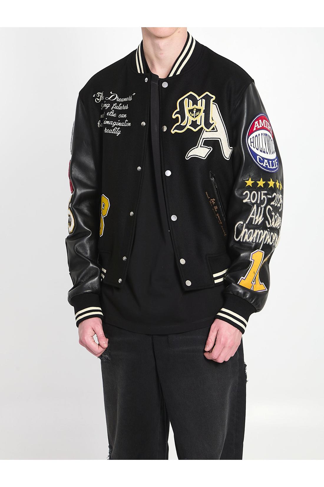 Amiri-OUTLET-SALE-Varsity patch bomber jacket-ARCHIVIST